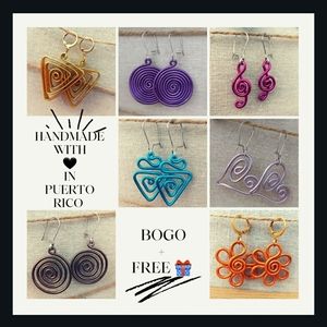 🇵🇷 Trendy Wire Handmade one-of-a-kind Earrings